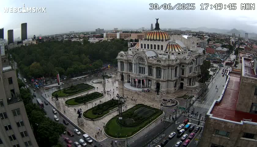 Mexio City, Palacio de Bellas Artes ( Palace of Fine Arts)  Live Cam - Cuauhtemoc, Ciudad de Mexico, Mexico