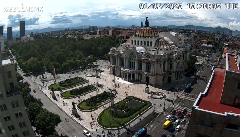 Mexio City, Palacio de Bellas Artes ( Palace of Fine Arts)  Live Cam - Cuauhtemoc, Ciudad de Mexico, Mexico