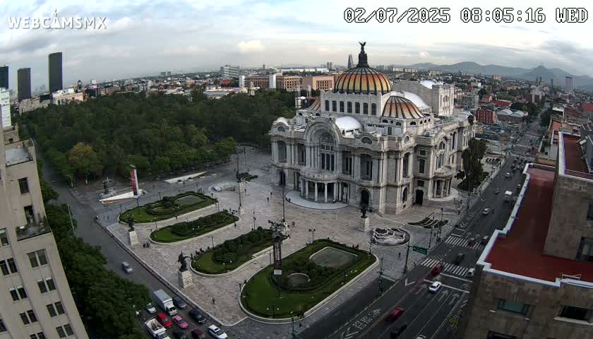 Mexio City, Palacio de Bellas Artes ( Palace of Fine Arts)  Live Cam - Cuauhtemoc, Ciudad de Mexico, Mexico