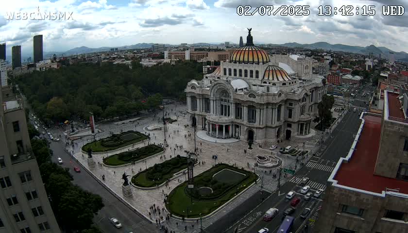 Mexio City, Palacio de Bellas Artes ( Palace of Fine Arts)  Live Cam - Cuauhtemoc, Ciudad de Mexico, Mexico