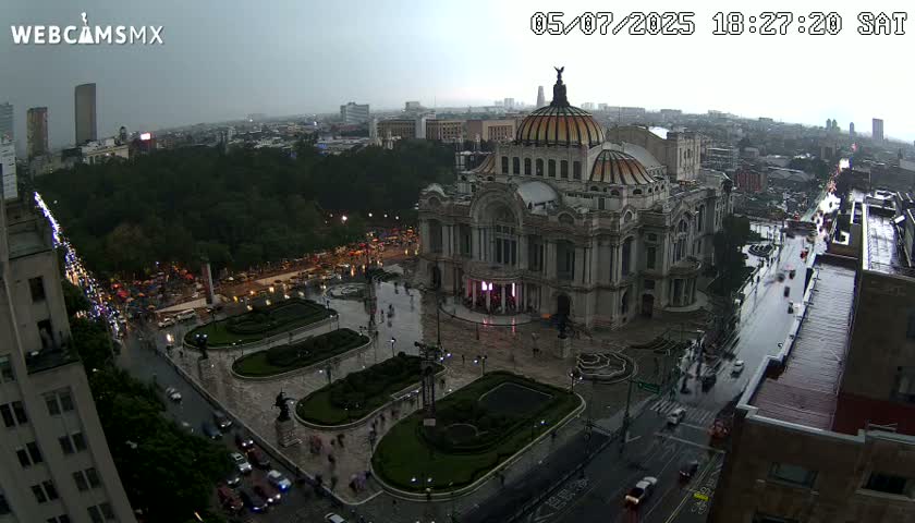 Mexio City, Palacio de Bellas Artes ( Palace of Fine Arts)  Live Cam - Cuauhtemoc, Ciudad de Mexico, Mexico