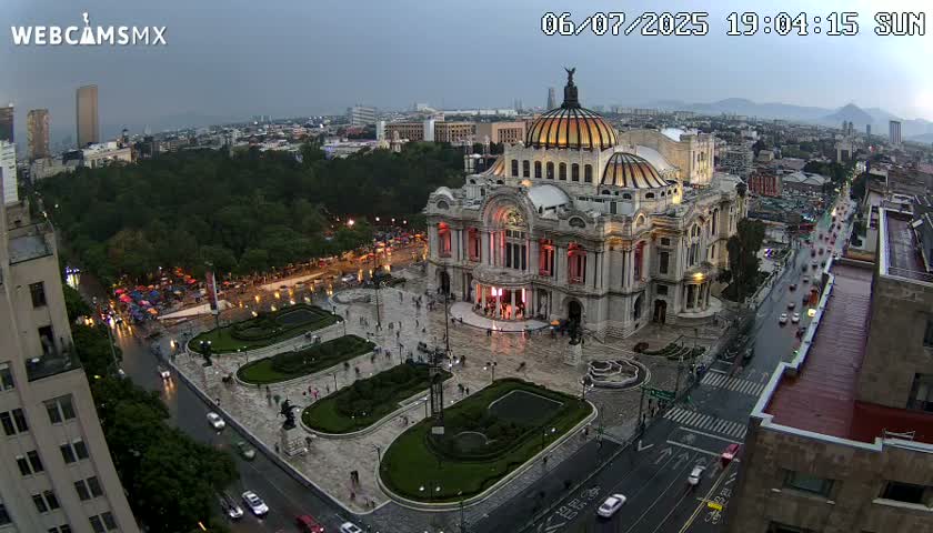 Mexio City, Palacio de Bellas Artes ( Palace of Fine Arts)  Live Cam - Cuauhtemoc, Ciudad de Mexico, Mexico
