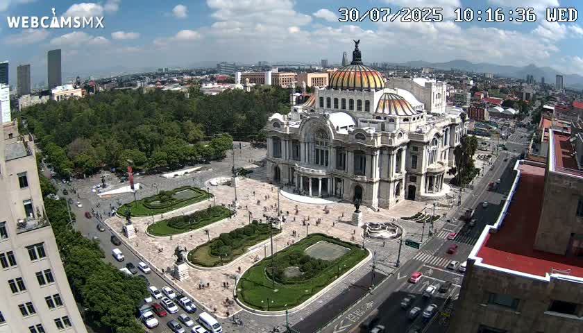 Mexio City, Palacio de Bellas Artes ( Palace of Fine Arts)  Live Cam - Cuauhtemoc, Ciudad de Mexico, Mexico