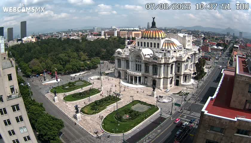 Mexio City, Palacio de Bellas Artes ( Palace of Fine Arts)  Live Cam - Cuauhtemoc, Ciudad de Mexico, Mexico