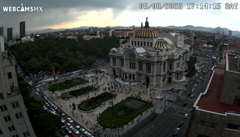 Mexio City, Palacio de Bellas Artes ( Palace of Fine Arts)  Live Cam - Cuauhtemoc, Ciudad de Mexico, Mexico