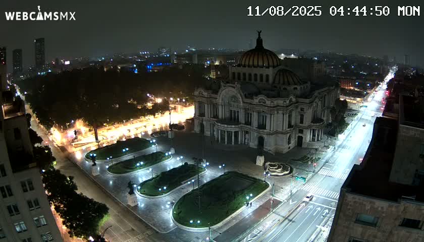 Mexio City, Palacio de Bellas Artes ( Palace of Fine Arts)  Live Cam - Cuauhtemoc, Ciudad de Mexico, Mexico