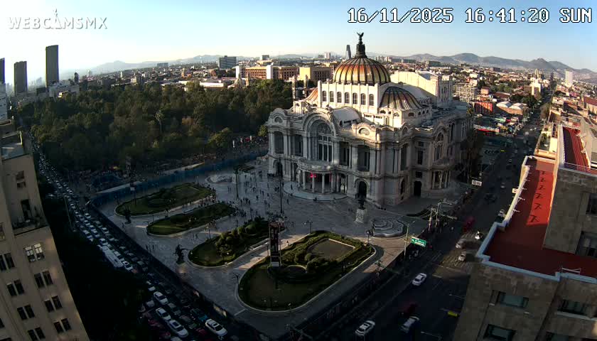 Mexio City, Palacio de Bellas Artes ( Palace of Fine Arts)  Live Cam - Cuauhtemoc, Ciudad de Mexico, Mexico