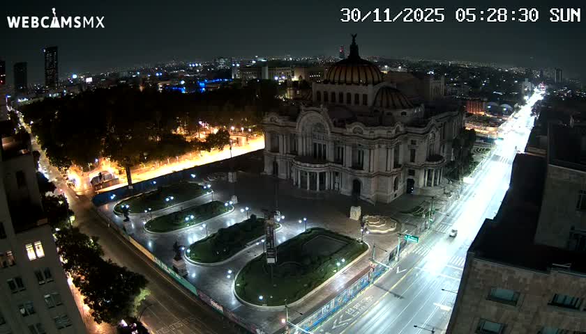 Mexio City, Palacio de Bellas Artes ( Palace of Fine Arts)  Live Cam - Cuauhtemoc, Ciudad de Mexico, Mexico