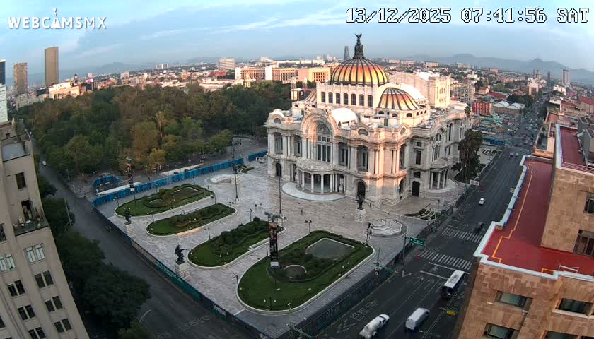 Mexio City, Palacio de Bellas Artes ( Palace of Fine Arts)  Live Cam - Cuauhtemoc, Ciudad de Mexico, Mexico