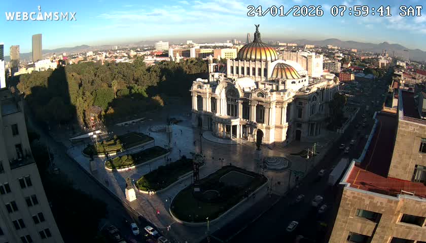 Mexio City, Palacio de Bellas Artes ( Palace of Fine Arts)  Live Cam - Cuauhtemoc, Ciudad de Mexico, Mexico
