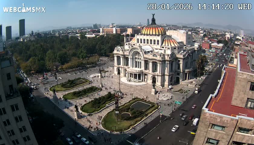 Mexio City, Palacio de Bellas Artes ( Palace of Fine Arts)  Live Cam - Cuauhtemoc, Ciudad de Mexico, Mexico