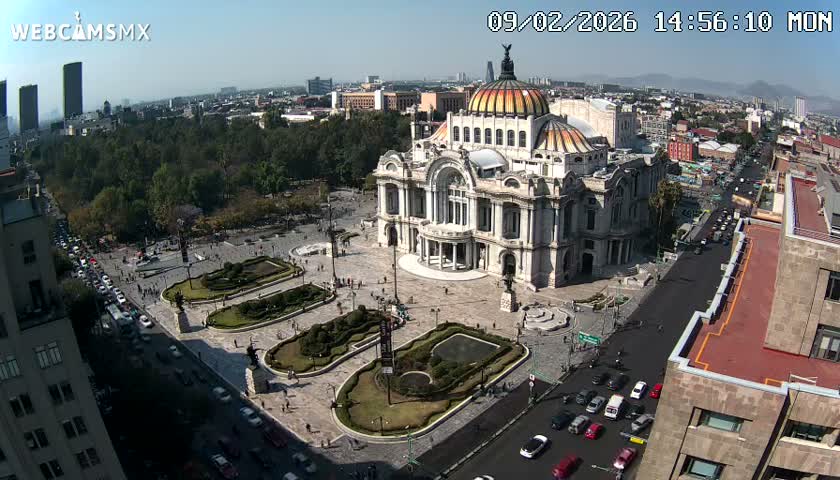 Mexio City, Palacio de Bellas Artes ( Palace of Fine Arts)  Live Cam - Cuauhtemoc, Ciudad de Mexico, Mexico