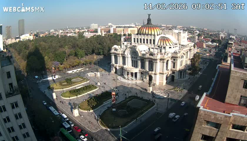 Mexio City, Palacio de Bellas Artes ( Palace of Fine Arts)  Live Cam - Cuauhtemoc, Ciudad de Mexico, Mexico