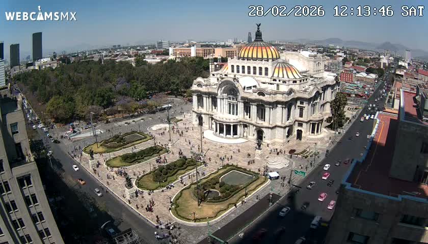 Mexio City, Palacio de Bellas Artes ( Palace of Fine Arts)  Live Cam - Cuauhtemoc, Ciudad de Mexico, Mexico