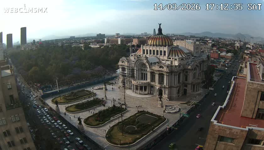 Mexio City, Palacio de Bellas Artes ( Palace of Fine Arts)  Live Cam - Cuauhtemoc, Ciudad de Mexico, Mexico