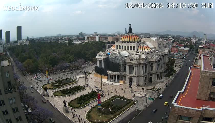 Mexio City, Palacio de Bellas Artes ( Palace of Fine Arts)  Live Cam - Cuauhtemoc, Ciudad de Mexico, Mexico