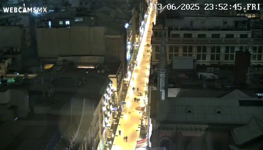 Mexio City, Avenida Francisco I. Madero Avenue  Live Cam - Centro, Ciudad de Mexico, Mexico
