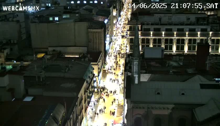 Mexio City, Avenida Francisco I. Madero Avenue  Live Cam - Centro, Ciudad de Mexico, Mexico