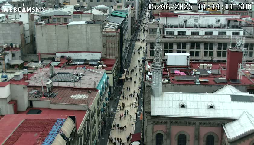 Mexio City, Avenida Francisco I. Madero Avenue  Live Cam - Centro, Ciudad de Mexico, Mexico