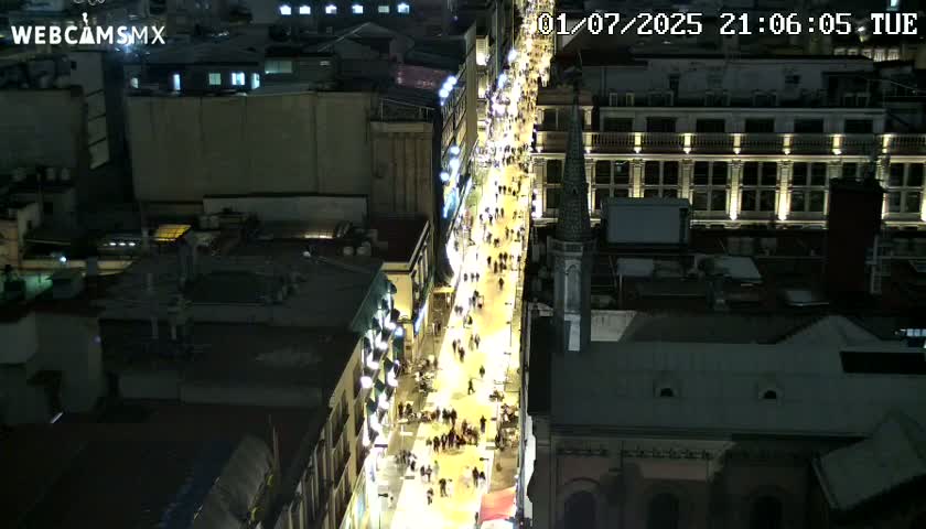 Mexio City, Avenida Francisco I. Madero Avenue  Live Cam - Centro, Ciudad de Mexico, Mexico