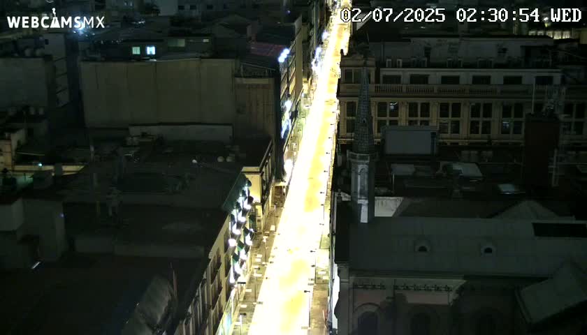 Mexio City, Avenida Francisco I. Madero Avenue  Live Cam - Centro, Ciudad de Mexico, Mexico