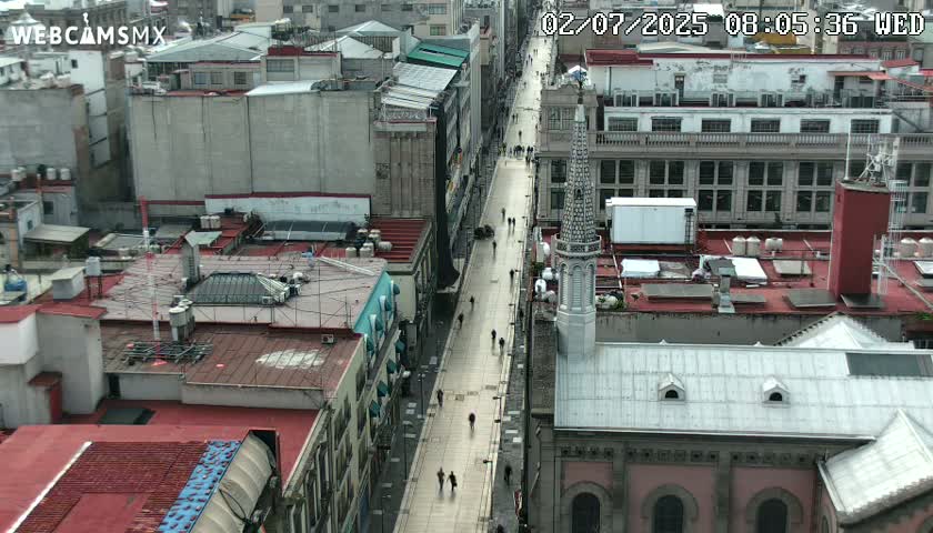 Mexio City, Avenida Francisco I. Madero Avenue  Live Cam - Centro, Ciudad de Mexico, Mexico