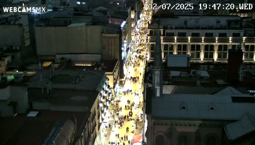 Mexio City, Avenida Francisco I. Madero Avenue  Live Cam - Centro, Ciudad de Mexico, Mexico