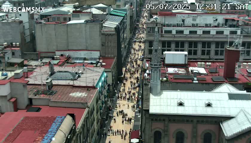 Mexio City, Avenida Francisco I. Madero Avenue  Live Cam - Centro, Ciudad de Mexico, Mexico