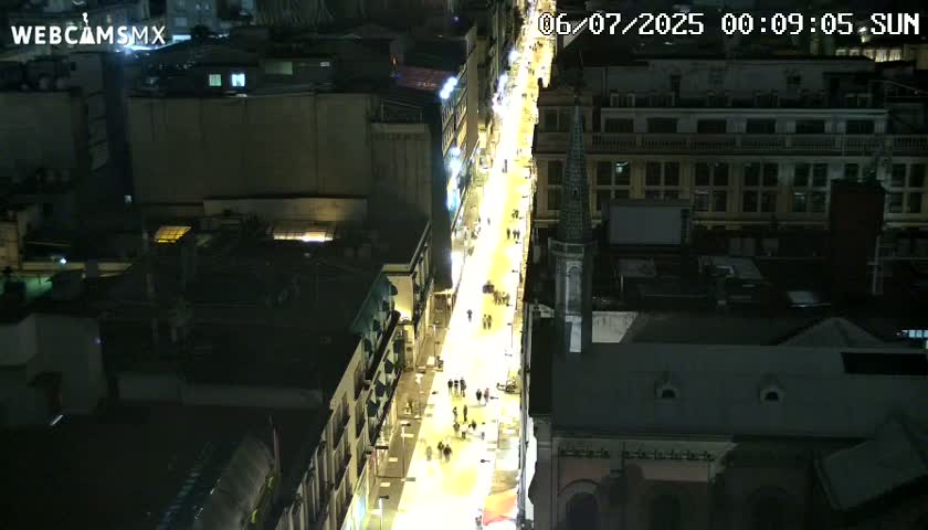 Mexio City, Avenida Francisco I. Madero Avenue  Live Cam - Centro, Ciudad de Mexico, Mexico