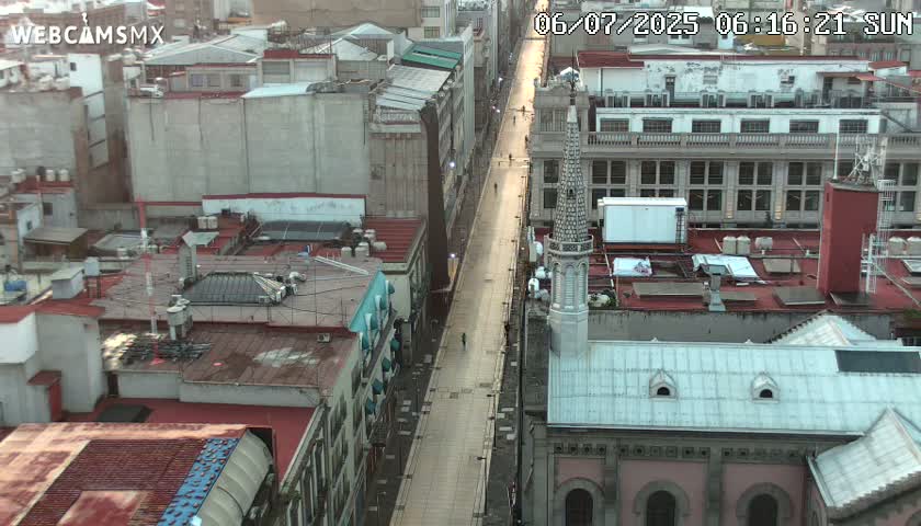 Mexio City, Avenida Francisco I. Madero Avenue  Live Cam - Centro, Ciudad de Mexico, Mexico