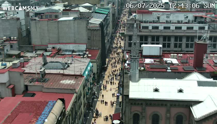 Mexio City, Avenida Francisco I. Madero Avenue  Live Cam - Centro, Ciudad de Mexico, Mexico