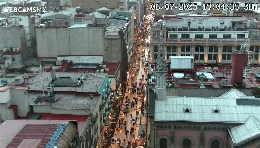 Mexio City, Avenida Francisco I. Madero Avenue  Live Cam - Centro, Ciudad de Mexico, Mexico