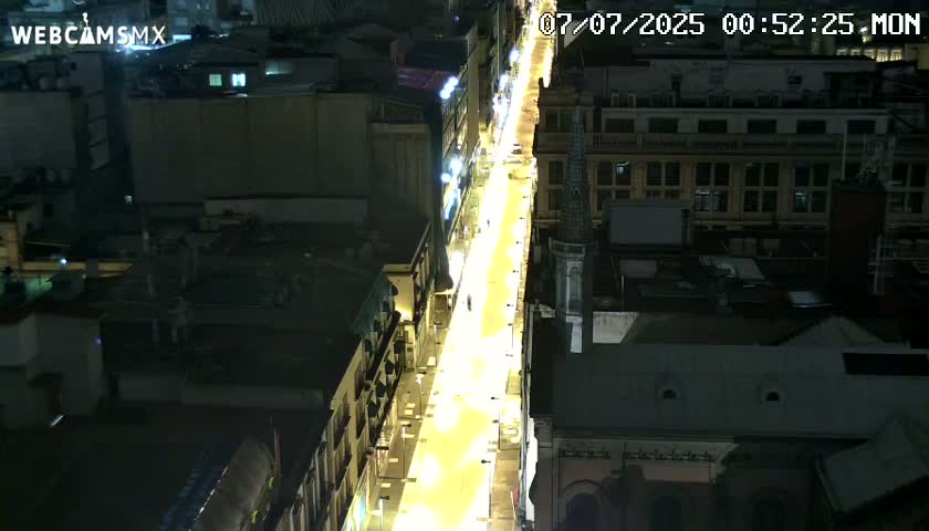 Mexio City, Avenida Francisco I. Madero Avenue  Live Cam - Centro, Ciudad de Mexico, Mexico