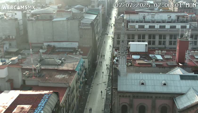 Mexio City, Avenida Francisco I. Madero Avenue  Live Cam - Centro, Ciudad de Mexico, Mexico