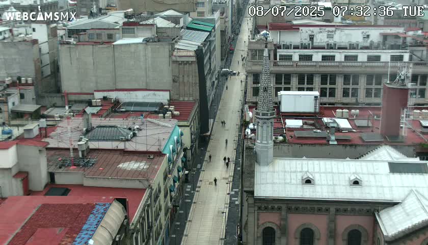 Mexio City, Avenida Francisco I. Madero Avenue  Live Cam - Centro, Ciudad de Mexico, Mexico
