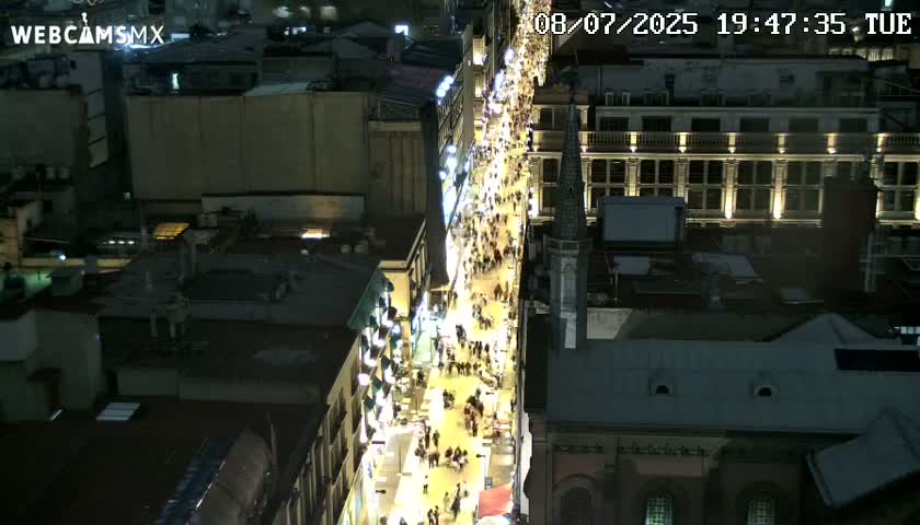 Mexio City, Avenida Francisco I. Madero Avenue  Live Cam - Centro, Ciudad de Mexico, Mexico