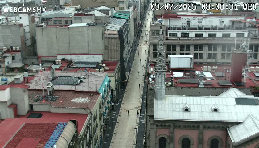 Mexio City, Avenida Francisco I. Madero Avenue  Live Cam - Centro, Ciudad de Mexico, Mexico