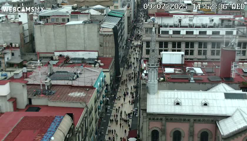 Mexio City, Avenida Francisco I. Madero Avenue  Live Cam - Centro, Ciudad de Mexico, Mexico