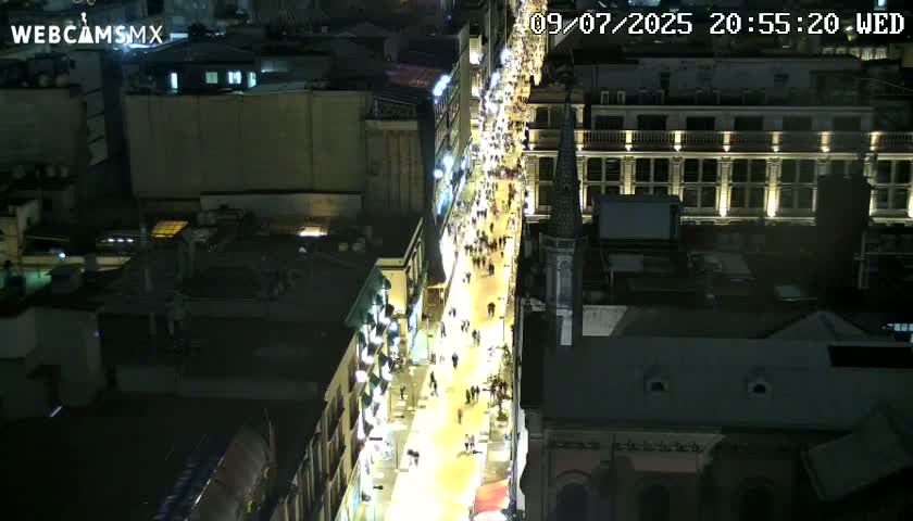 Mexio City, Avenida Francisco I. Madero Avenue  Live Cam - Centro, Ciudad de Mexico, Mexico