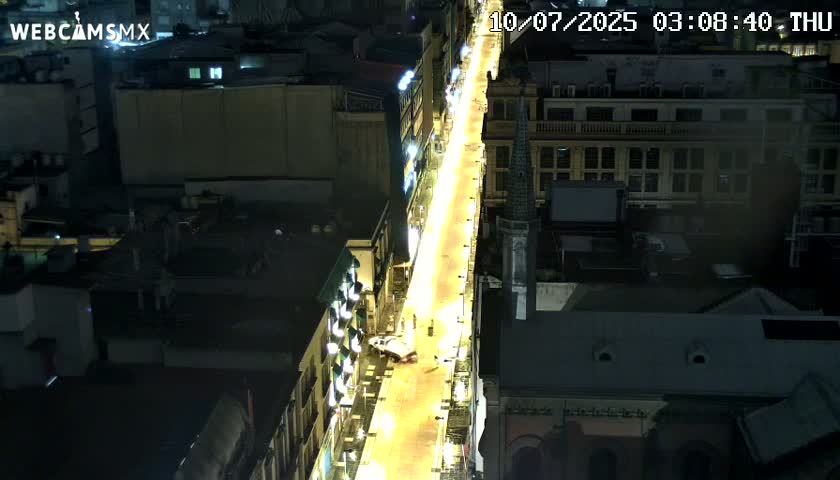 Mexio City, Avenida Francisco I. Madero Avenue  Live Cam - Centro, Ciudad de Mexico, Mexico