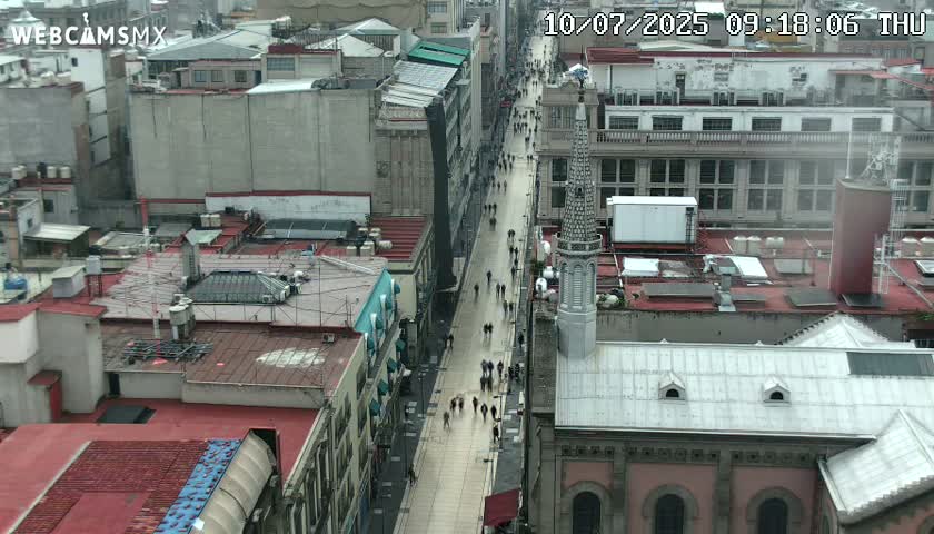 Mexio City, Avenida Francisco I. Madero Avenue  Live Cam - Centro, Ciudad de Mexico, Mexico