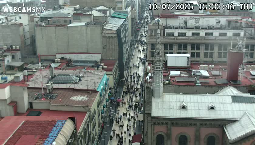 Mexio City, Avenida Francisco I. Madero Avenue  Live Cam - Centro, Ciudad de Mexico, Mexico