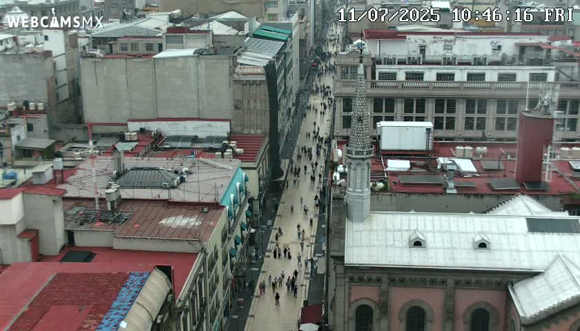 Mexio City, Avenida Francisco I. Madero Avenue  Live Cam - Centro, Ciudad de Mexico, Mexico