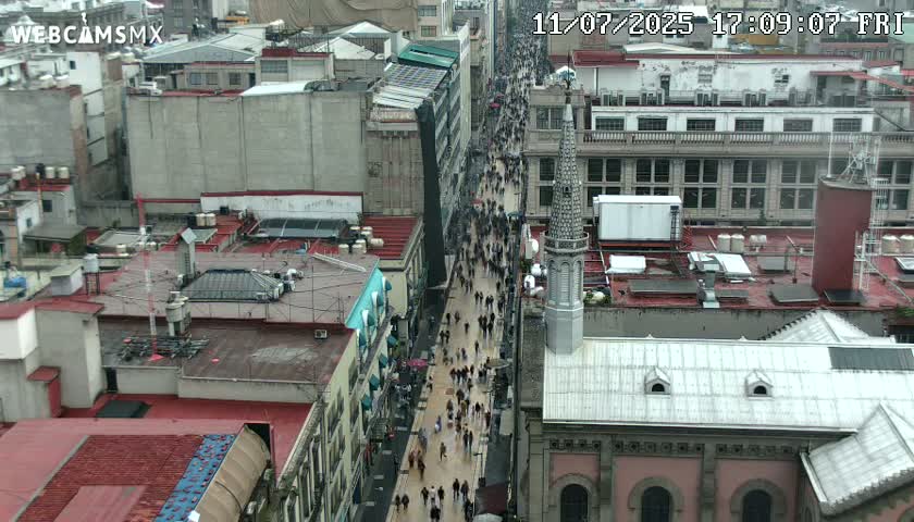 Mexio City, Avenida Francisco I. Madero Avenue  Live Cam - Centro, Ciudad de Mexico, Mexico
