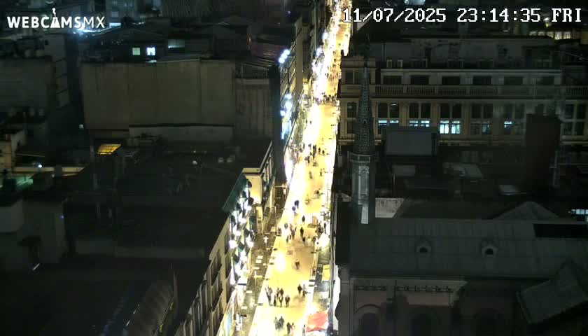 Mexio City, Avenida Francisco I. Madero Avenue  Live Cam - Centro, Ciudad de Mexico, Mexico