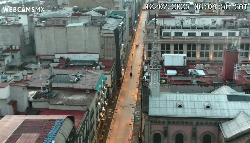 Mexio City, Avenida Francisco I. Madero Avenue  Live Cam - Centro, Ciudad de Mexico, Mexico