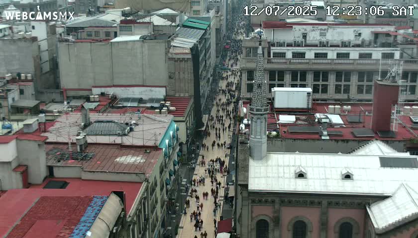 Mexio City, Avenida Francisco I. Madero Avenue  Live Cam - Centro, Ciudad de Mexico, Mexico