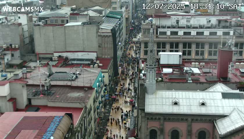 Mexio City, Avenida Francisco I. Madero Avenue  Live Cam - Centro, Ciudad de Mexico, Mexico