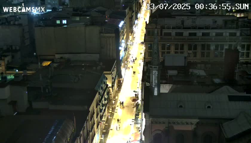 Mexio City, Avenida Francisco I. Madero Avenue  Live Cam - Centro, Ciudad de Mexico, Mexico