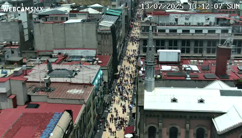Mexio City, Avenida Francisco I. Madero Avenue  Live Cam - Centro, Ciudad de Mexico, Mexico